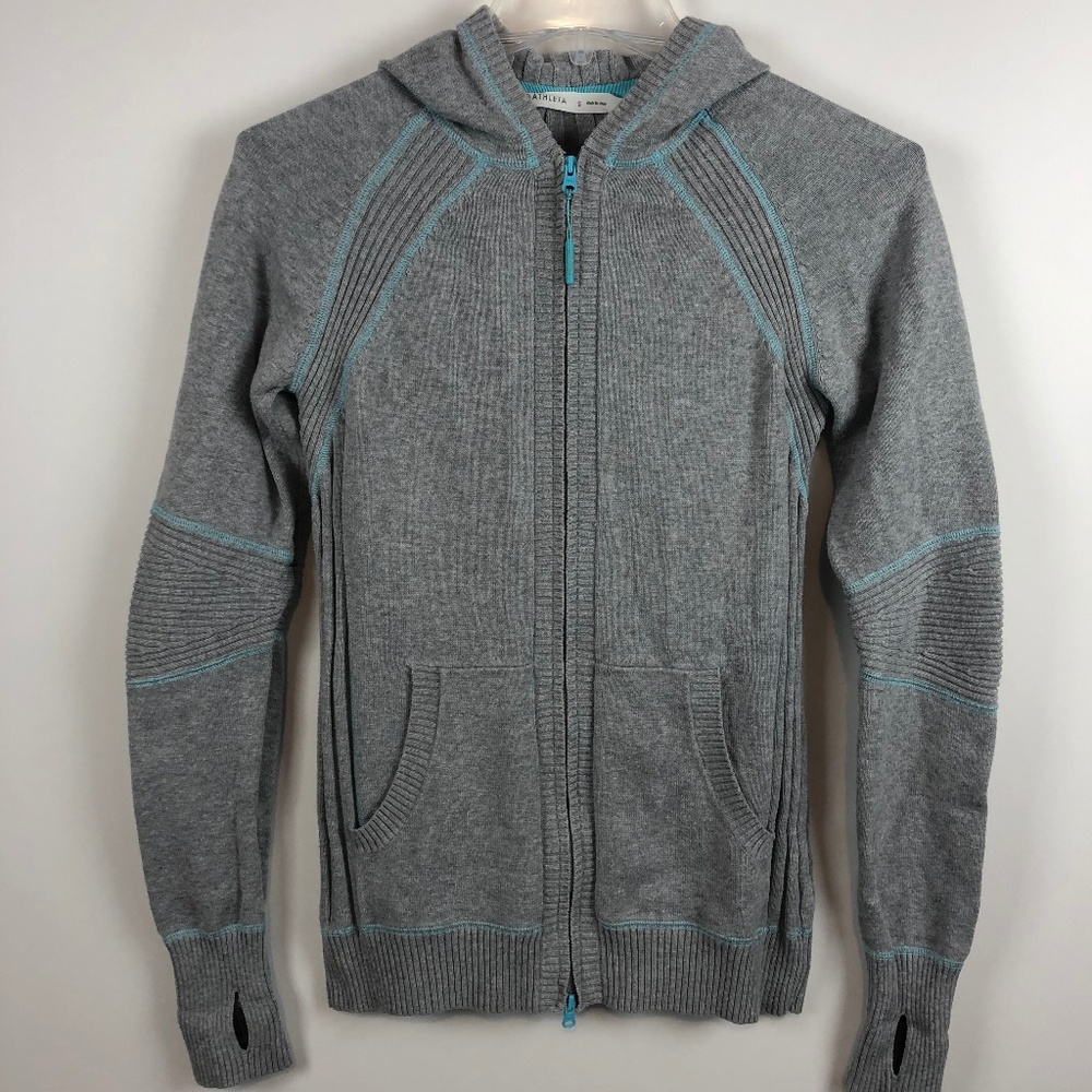 Athleta Women's Full Zip Grey Hoodie Sweater